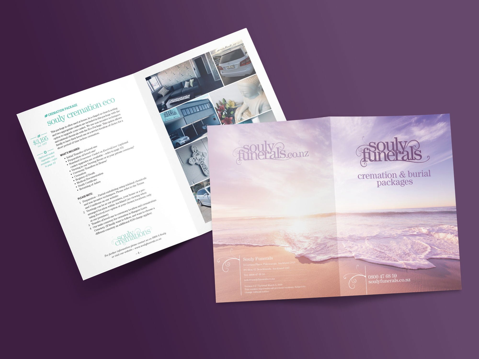 soulyfunerals graphic design brochure