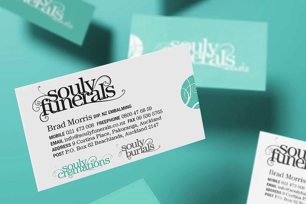 Stationery design for Souly Funerals