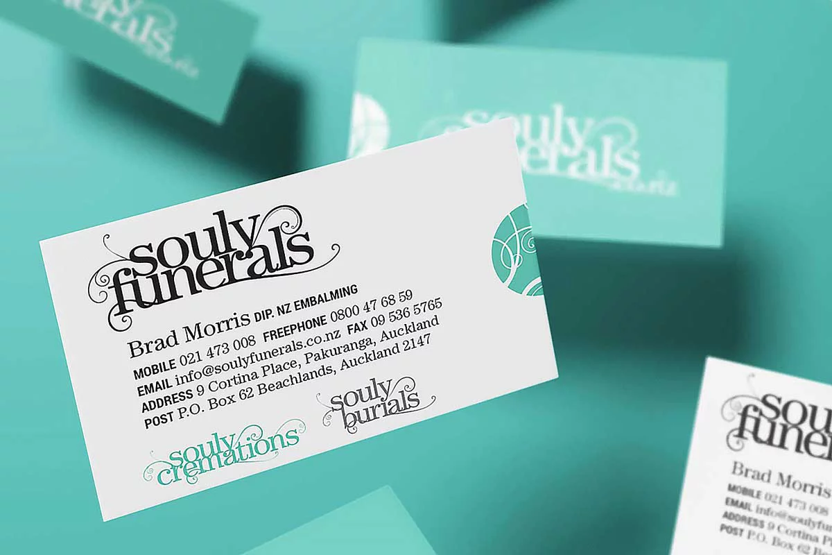 Stationery design for Souly Funerals