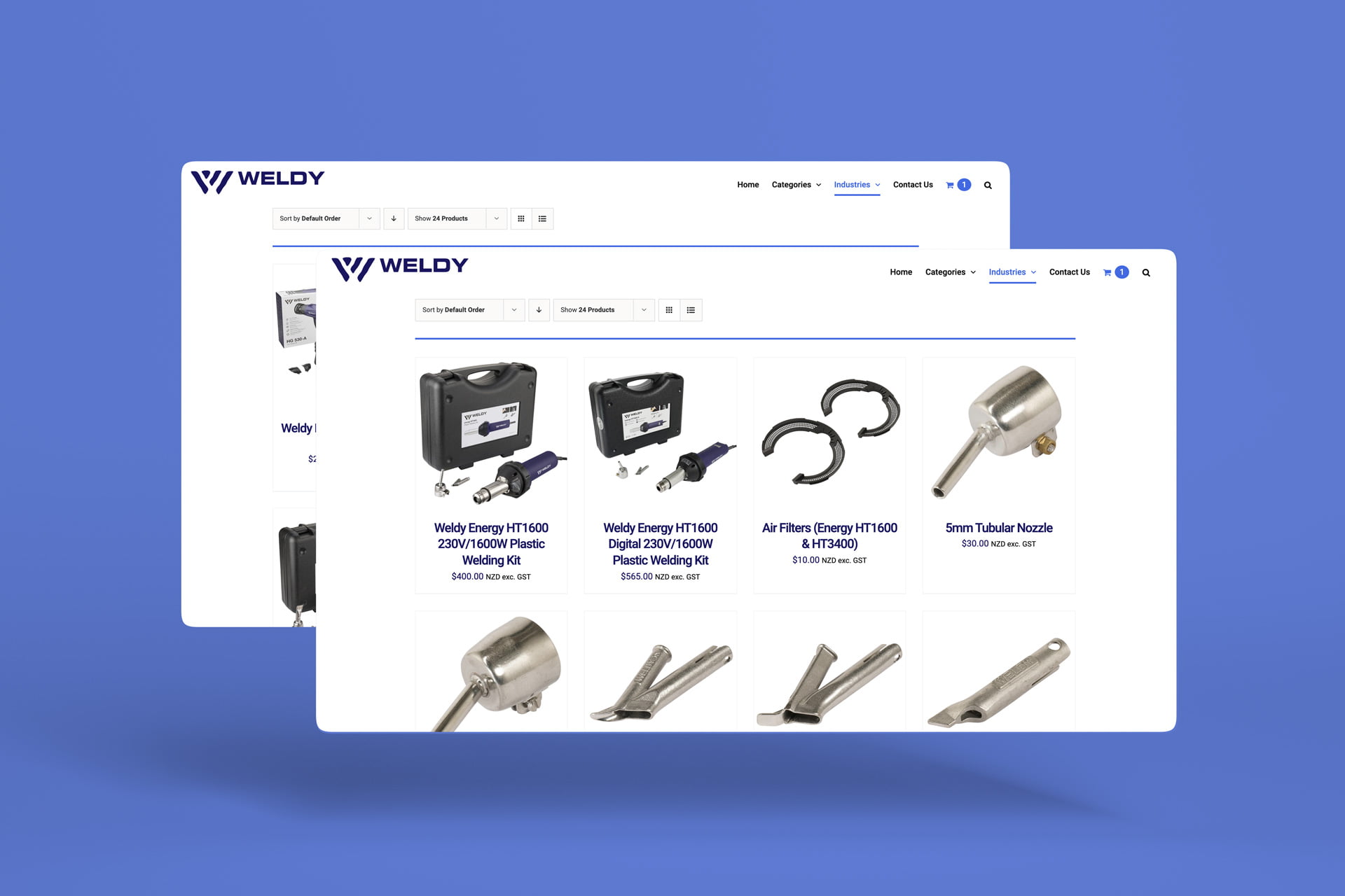 weldy ecommerce website